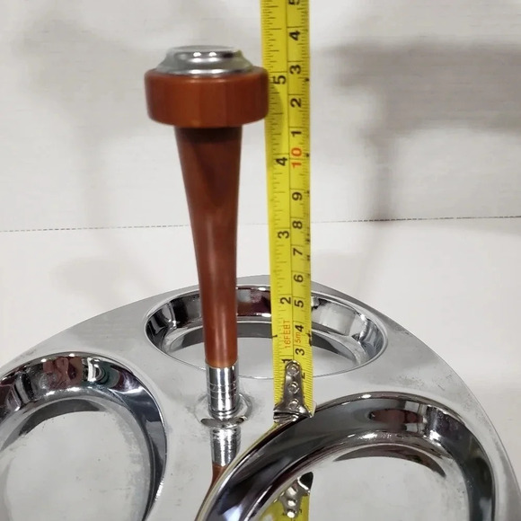 Vintage Glo Hill Canada Gourmates 3 Section Serving Tray With  Bakelite Handle. - Picture 5 of 6